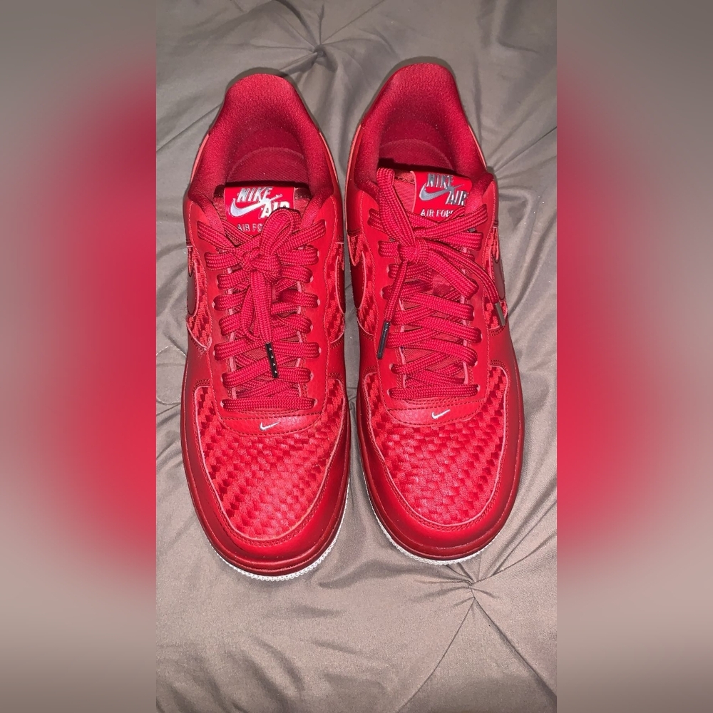 Mens Nike Air Force One Woven Gym Red